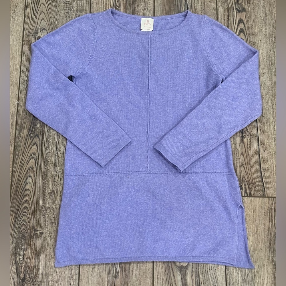 BETTA Made in Italy Merino Wool Cashmere Lavender Tunic Sweater XS